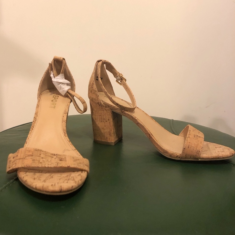 Report Cork Heeled Sandals